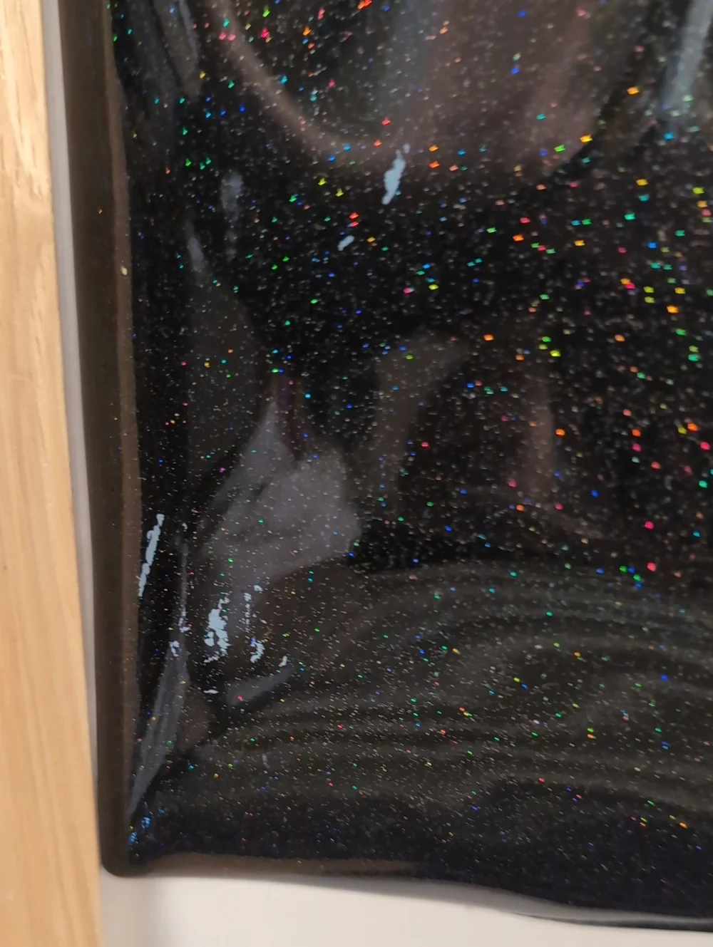 Coach Black Glitter Zip Cosmetic Pouch